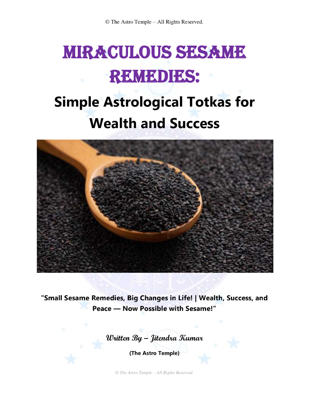 Cover of Miraculous Sesame Remedies